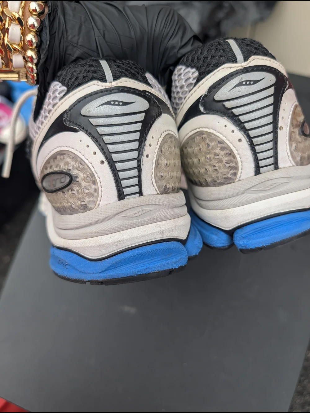 Saucony Men’s White, Black & Blue Running Sneakers